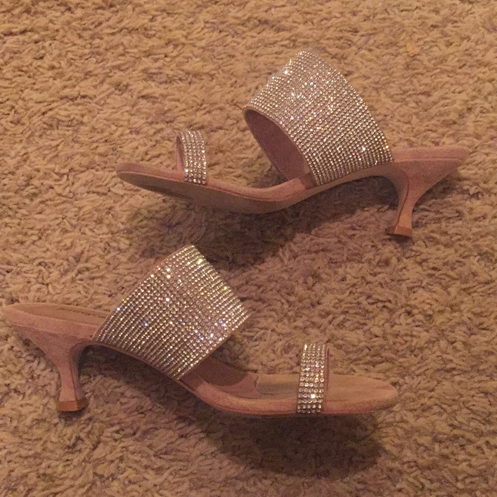 Jeffrey Campbell toe ring rhinestone heels